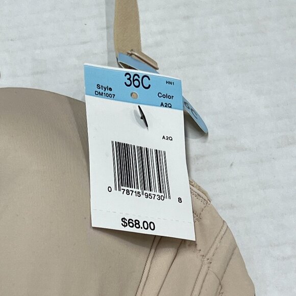 Maidenform 36C Smooth Body Briefer Shaper UW Cups Sheer Firm Power Shapewear - Picture 3 of 5